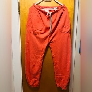 THE GREAT. Vibrant Coral Sweatpants